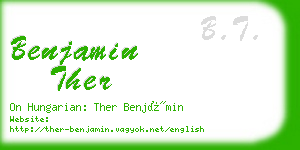 benjamin ther business card